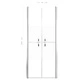 Врата за душ, полуматирано ESG стъкло, 76x190 см