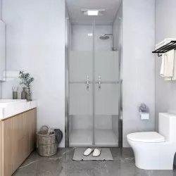 Врата за душ, полуматирано ESG стъкло, 86x190 см