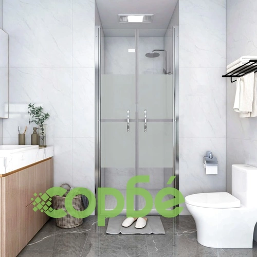 Врата за душ, полуматирано ESG стъкло, 86x190 см ➤ топ цена ➤ sorbe.bg