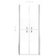 Врата за душ, полуматирано ESG стъкло, 96x190 см