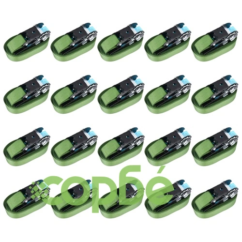 Укрепващи колани с тресчотки, 20 бр, 800 daN, 6 м, зелени ➤ топ цена ➤ sorbe.bg