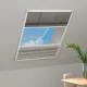 Алуминиев плисе комарник за прозорци със сенник, 60x160 см