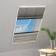 Алуминиев плисе комарник за прозорци със сенник, 100x160 см
