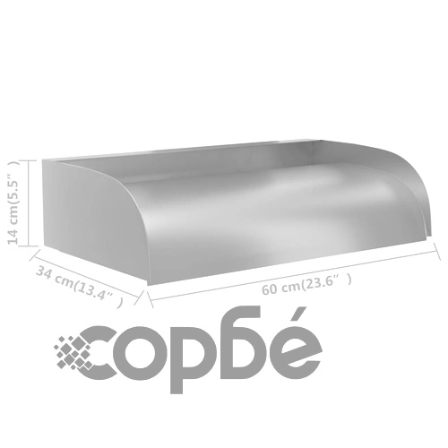 Водопад 60x34x14 см неръждаема стомана 304 ➤ топ цена ➤ sorbe.bg