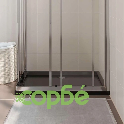 Правоъгълно ABS душ корито, черно, 70x90 см ➤ топ цена ➤ sorbe.bg