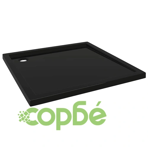 Квадратно ABS душ корито, черно, 90x90 см ➤ топ цена ➤ sorbe.bg