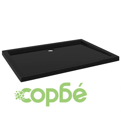 Правоъгълно ABS душ корито, черно, 70x100 см ➤ топ цена ➤ sorbe.bg