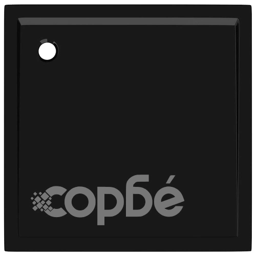 Квадратно ABS душ корито, черно, 80x80 см ➤ топ цена ➤ sorbe.bg