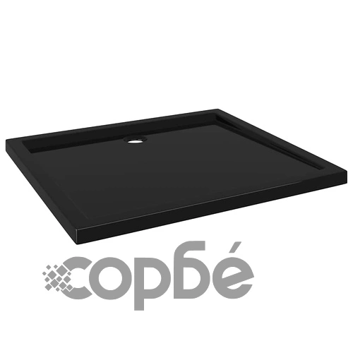 Правоъгълно ABS душ корито, черно, 80x90 см ➤ топ цена ➤ sorbe.bg