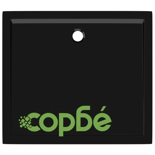 Правоъгълно ABS душ корито, черно, 80x90 см ➤ топ цена ➤ sorbe.bg