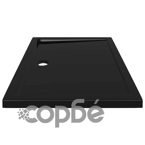 Правоъгълно ABS душ корито, черно, 80x110 см ➤ топ цена ➤ sorbe.bg