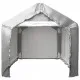 Палатка за съхранение, сива, 180x180 см, поцинкована стомана