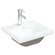 Мивка за вграждане със смесител, 42x39x18 см, керамична, бяла