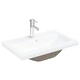 Мивка за вграждане с кран, 61x39x18 см, керамична, бяла