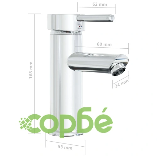 Мивка за вграждане с кран, 61x39x18 см, керамична, бяла ➤ топ цена ➤ sorbe.bg