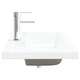 Мивка за вграждане с кран, 81x39x18 см, керамична, бяла