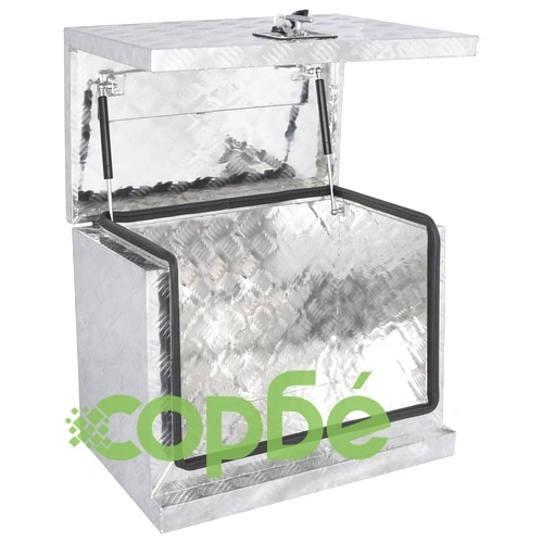 Алуминиева кутия, 62x40x50 см, сребриста ➤ топ цена ➤ sorbe.bg