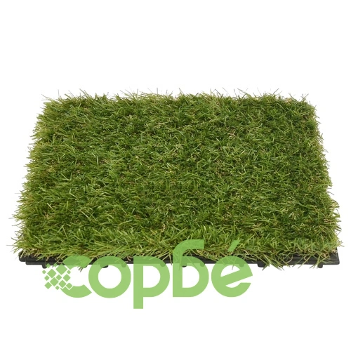 Плочки изкуствена трева, 11 бр, зелени, 30x30 см ➤ топ цена ➤ sorbe.bg