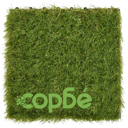 Плочки изкуствена трева, 22 бр, зелени, 30x30 см  ➤ топ цена ➤ sorbe.bg