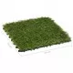Плочки изкуствена трева, 22 бр, зелени, 30x30 см 