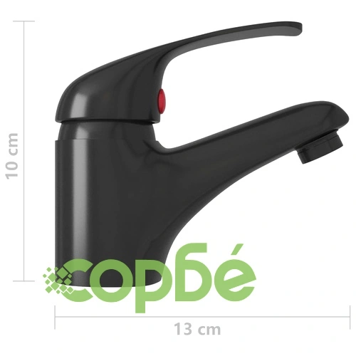 Смесител за мивка, черен, 13х10 см ➤ топ цена ➤ sorbe.bg