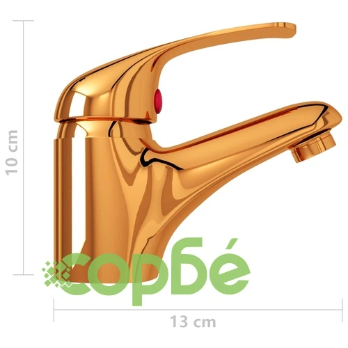 Смесител за мивка, златист, 13х10 см ➤ топ цена ➤ sorbe.bg