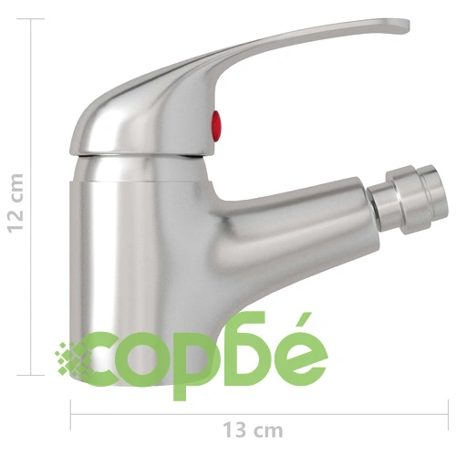 Смесител за биде, сребрист, 13х12 см ➤ топ цена ➤ sorbe.bg