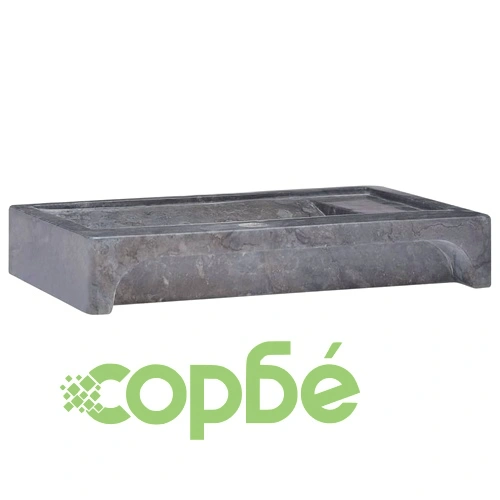 Черна мивка, 58x39x10 см, мрамор ➤ топ цена ➤ sorbe.bg