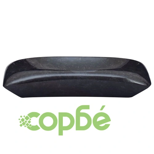 Черна мивка, 50x35x10 см, мрамор ➤ топ цена ➤ sorbe.bg