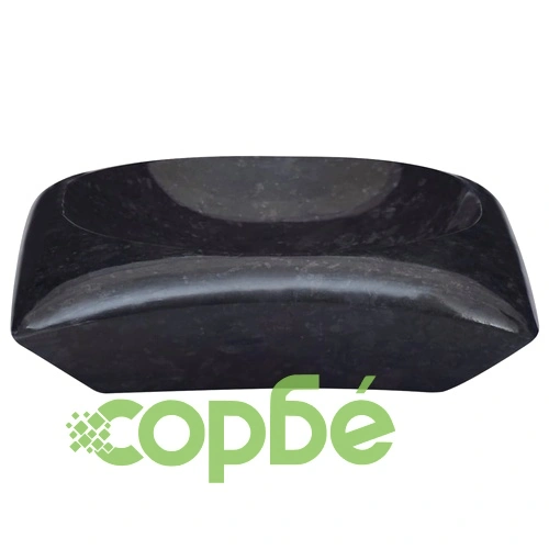 Черна мивка, 50x35x10 см, мрамор ➤ топ цена ➤ sorbe.bg