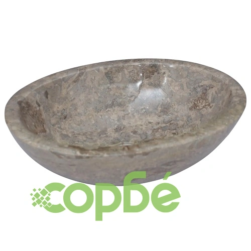 Сива мивка, 53x40x15 см, мрамор ➤ топ цена ➤ sorbe.bg