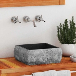 Черна мивка, 30x30x13 см, мрамор