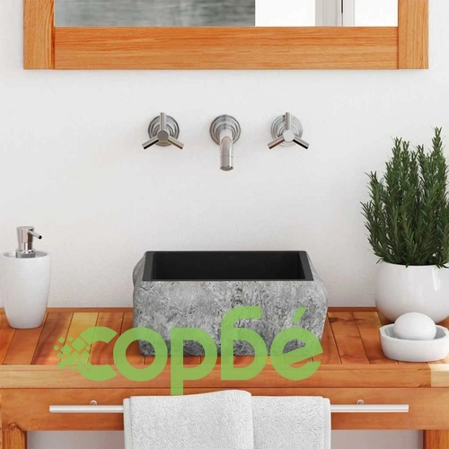 Черна мивка, 30x30x13 см, мрамор ➤ топ цена ➤ sorbe.bg