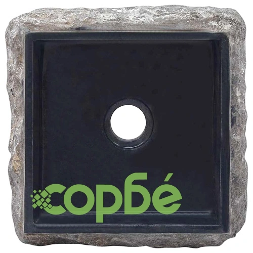 Черна мивка, 30x30x13 см, мрамор ➤ топ цена ➤ sorbe.bg