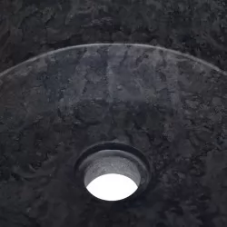 Черна мивка, Ø40x15 см, мрамор