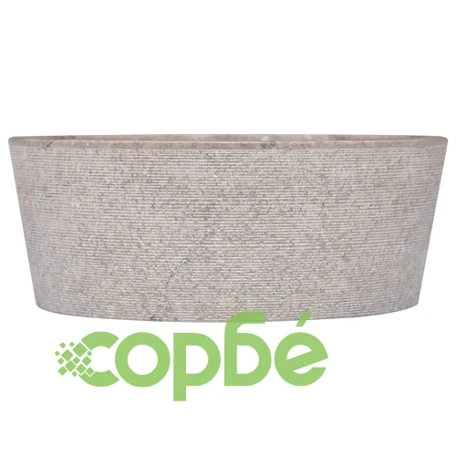 Сива мивка, 40x15 см, мрамор ➤ топ цена ➤ sorbe.bg