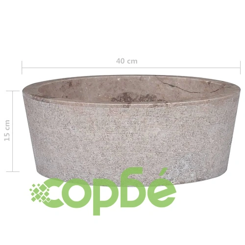 Сива мивка, 40x15 см, мрамор ➤ топ цена ➤ sorbe.bg