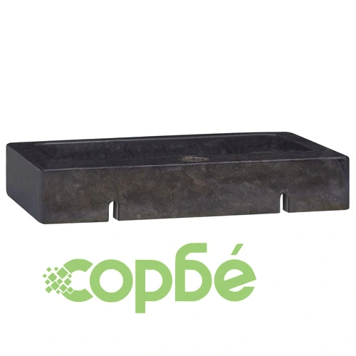 Стенна мивка черна 38x24x6,5 см мрамор ➤ топ цена ➤ sorbe.bg