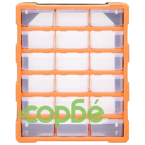 Шкаф органайзер с 18 средни чекмеджета, 38x16x47 см ➤ топ цена ➤ sorbe.bg