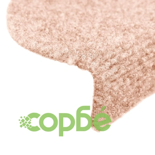 Постелки за стълби, самозалепващи се, 5 бр., 56x17x3 см, светлокафяви, полукръгли ➤ топ цена ➤ sorbe.bg