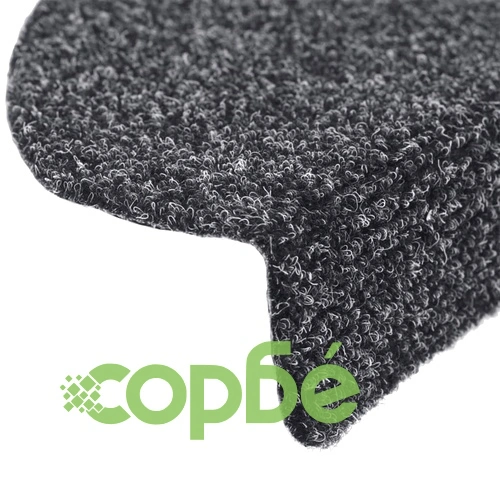 Самозалепващи се постелки за стълби, 10 бр., 56x17x3 см, тъмносиви, полукръгли ➤ топ цена ➤ sorbe.bg