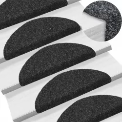 Самозалепващи стелки за стъпала, 5 бр, черни, 56x17x3 см