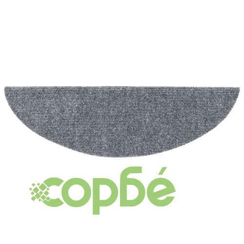 Самозалепващи се постелки за стълби, 5 бр., 56x17x3 см, светлосиви, полукръгли ➤ топ цена ➤ sorbe.bg