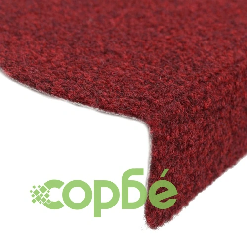 Изтривалки за стълби, самозалепващи се, 10 бр., 56x17x3 см, бордо червени, полукръгли ➤ топ цена ➤ sorbe.bg