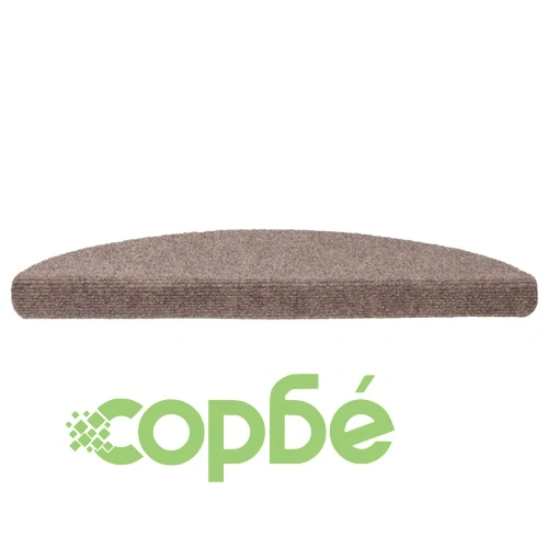 Постелки за стълби, самозалепващи се, 5 бр., 56x17x3 см, бежови, полукръгли ➤ топ цена ➤ sorbe.bg