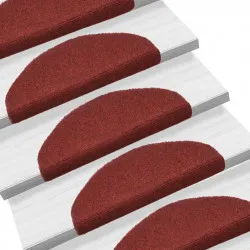 Самозалепващи стелки за стъпала, 5 бр, червени, 65x21x4 см