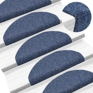 Изтривалки за стълби, самозалепващи се, 10 бр., 65x21x4 см, сини, полукръгли, големи