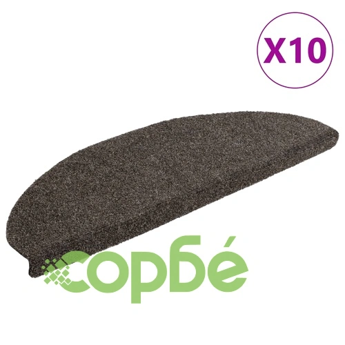 Изтривалки за стълби, самозалепващи се, 10 бр., 65x21x4 см, антрацит, полукръгли, големи ➤ топ цена ➤ sorbe.bg