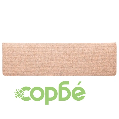 Изтривалки за стълби, самозалепващи се, 5 бр., 65x21x4 см, кремави, с правоъгълен ръб ➤ топ цена ➤ sorbe.bg