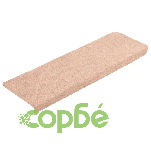 Изтривалки за стълби, самозалепващи се, 10 бр., 65x21x4 см, кремави, с правоъгълен ръб ➤ топ цена ➤ sorbe.bg